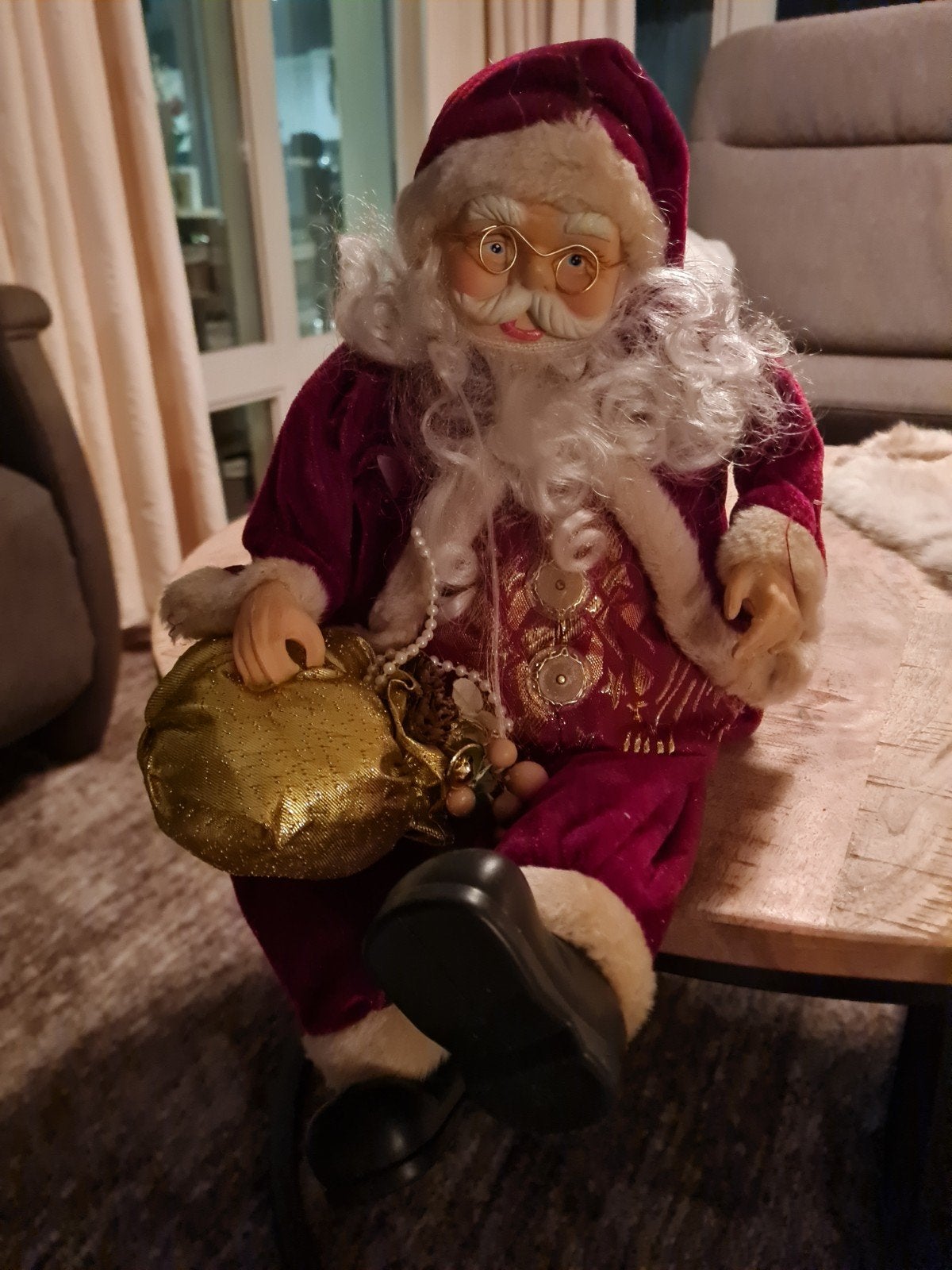 leuke zittende kerstman van 30 cm groot, Ophalen of Verzenden