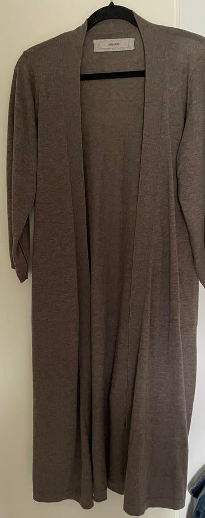 Humanoid. Vest. Merino wol. Taupe. Lang vest., Kleding | Dames, Truien en Vesten, Ophalen of Verzenden, Zo goed als nieuw, Maat 38/40 (M)