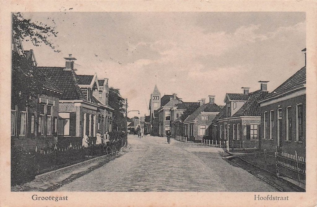 702-429-023 Grootegast Hoofdstraat, Verzamelen, Ansichtkaarten | Nederland, Verzenden, Voor 1920, Groningen
