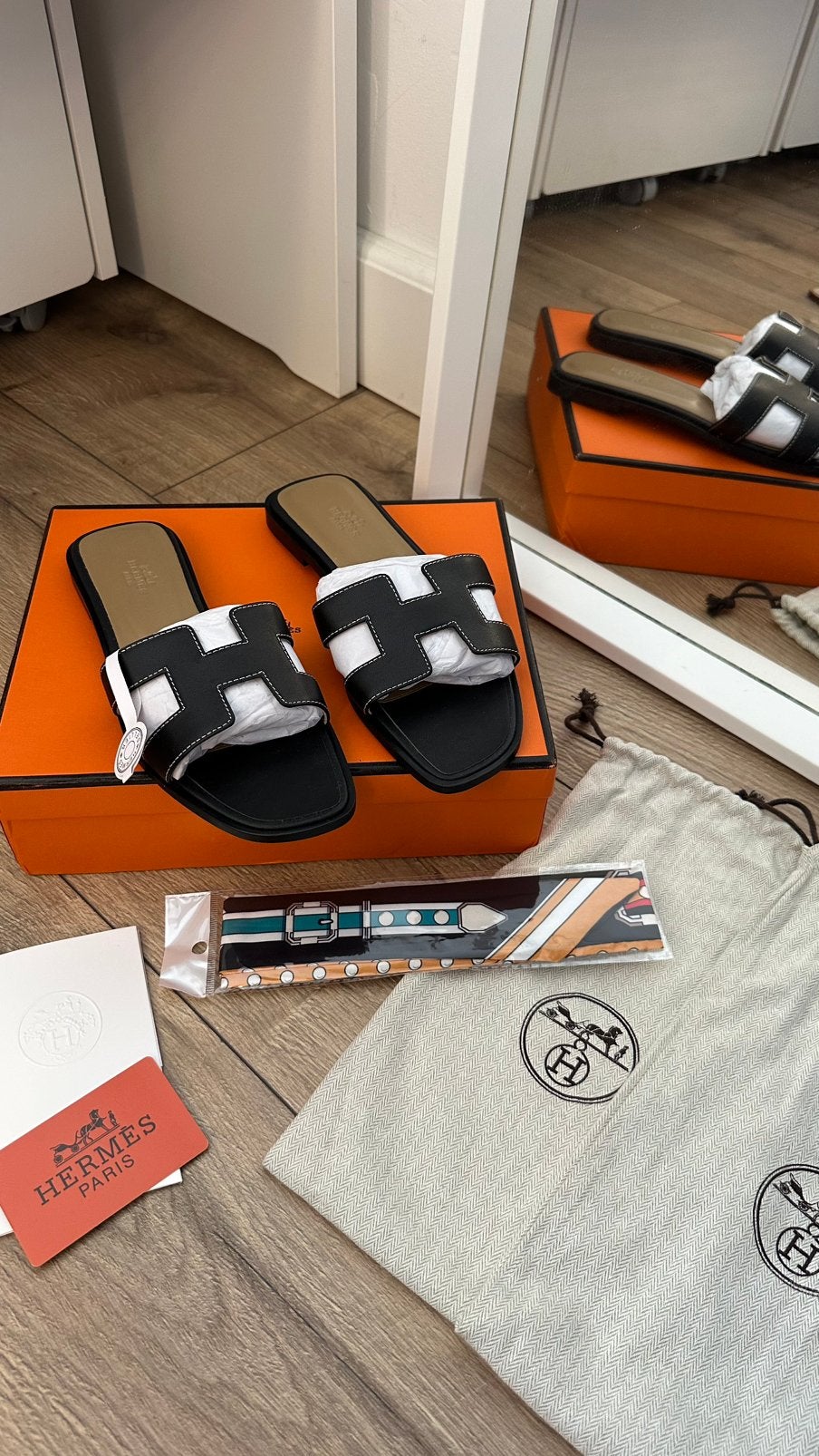 Hermes Oran Sandalen - Nieuw, nooit gedragen, Ophalen of Verzenden, Nieuw, Zwart, Sandalen of Muiltjes