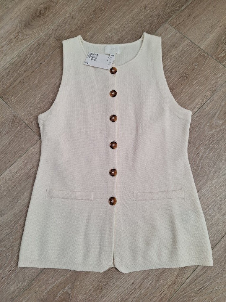 NIEUW incl kaartje gilet vest H&M - maat S 36, Ophalen of Verzenden
