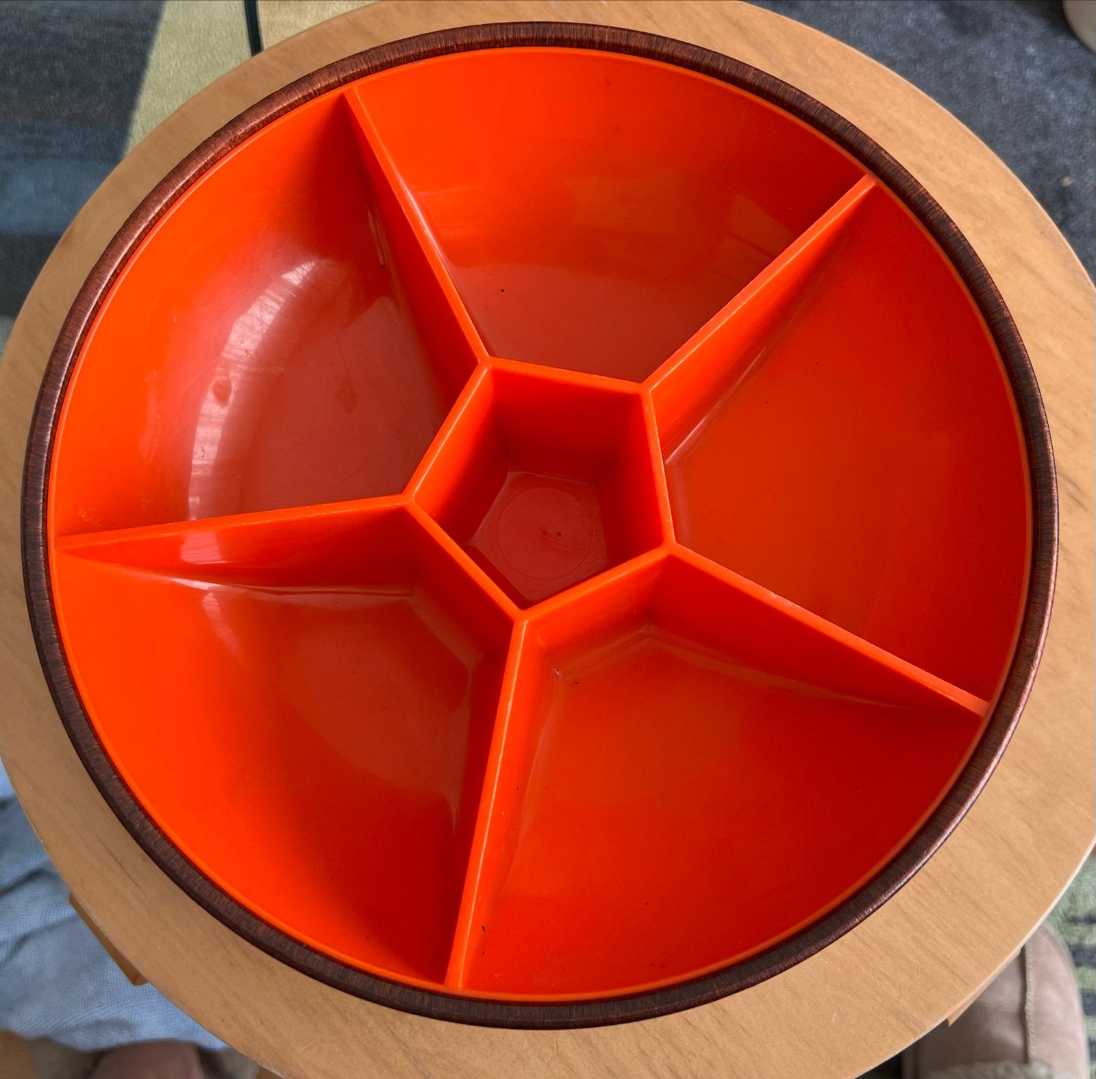 Emsa West-Germany borrelschaal oranje/donkerbruin kunststof, Ophalen of Verzenden