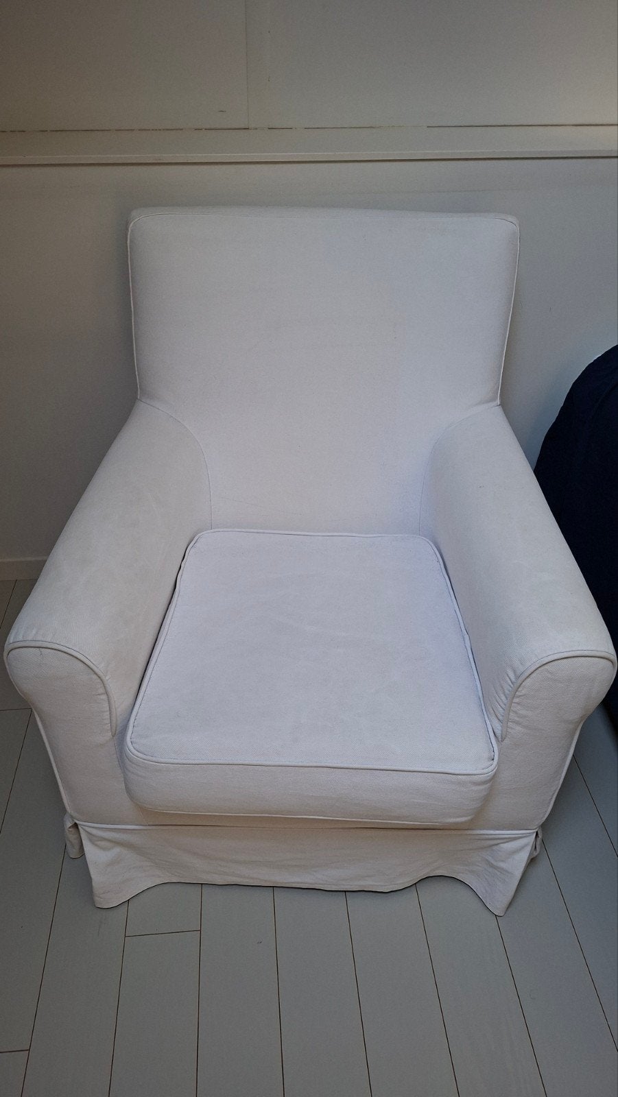 Ikea EKTORP JENNYLUND fauteuil - Wit, Ophalen, Gebruikt, Modern, Scandinavisch, 75 tot 100 cm