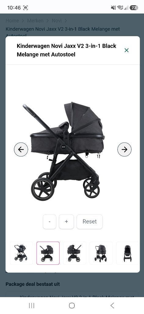 Foto 4 van Nieuw en ongebruikt kinderwagen Novi jaxx 3 in 1