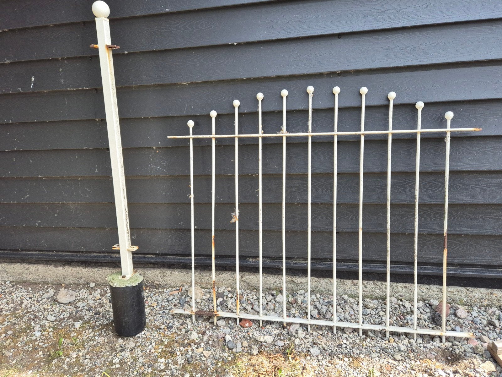 Decoratief IJzeren Hekwerk - Wit, Gebruikt, Tuin en Terras, Ophalen, Gebruikt, IJzer, Sierhekwerk