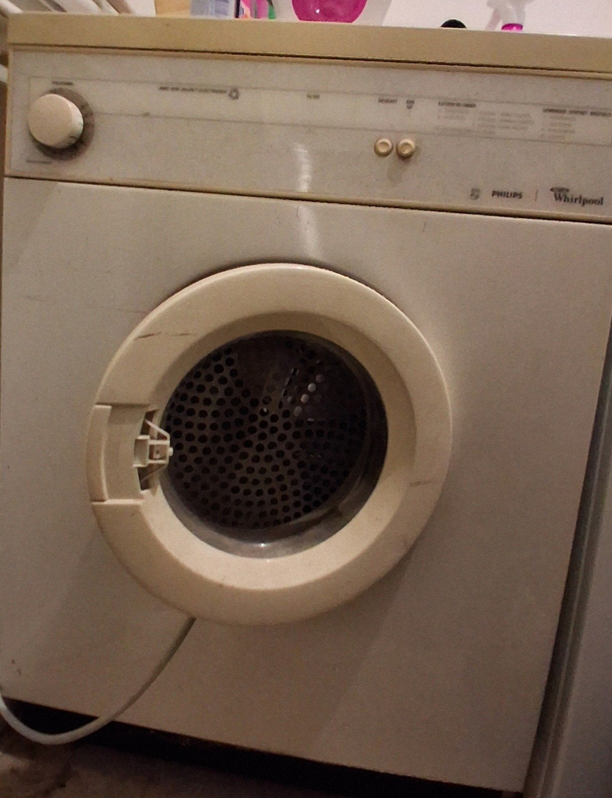 Philips Whirlpool Luchtafvoer Wasdroger - Gebruikt, Ophalen, 6 tot 8 kg, Gebruikt, Luchtafvoer