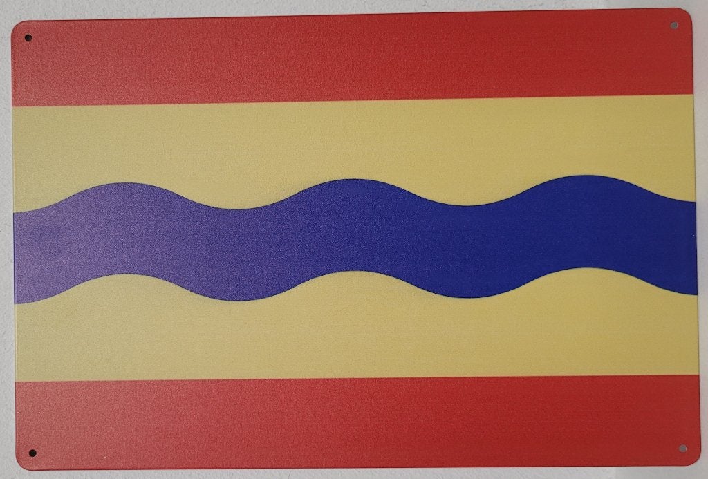 Overijssel provincie vlag metalen reclamebord wandbord deco, Info@deconoord.nl, Deco Noord, Nieuw, Ophalen of Verzenden