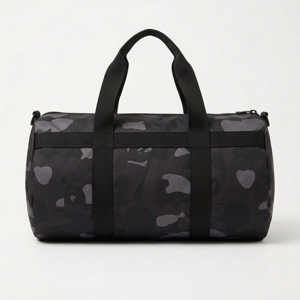 RT-0108 BAPE Duffle Bag zwart camouflage sporttas, Ophalen of Verzenden, Zo goed als nieuw, Unisex volwassen