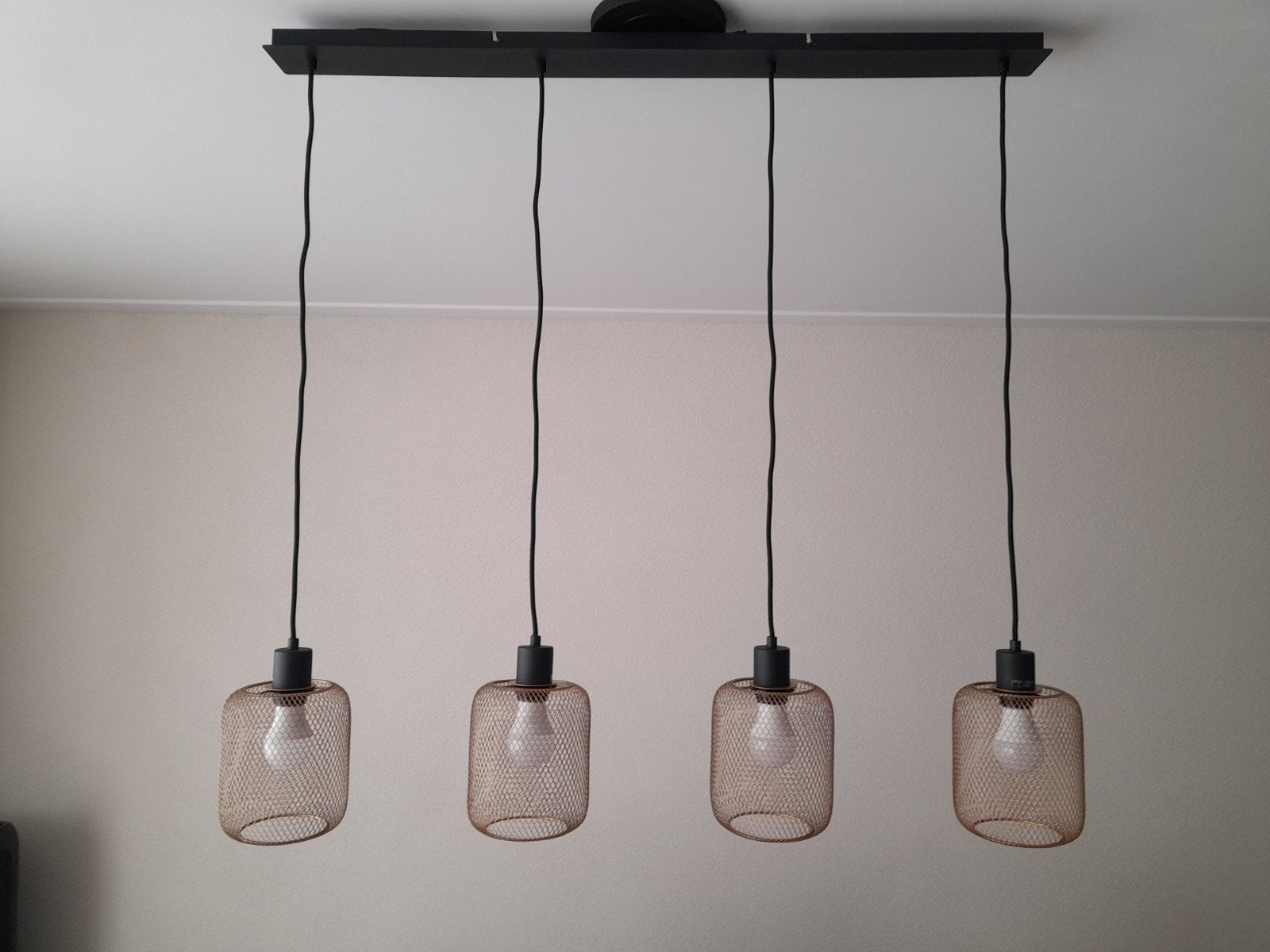 Hanglamp met afstandsbediening en verschillende kleuren, Huis en Inrichting, Zo goed als nieuw, Metaal, Modern, E27 (groot)