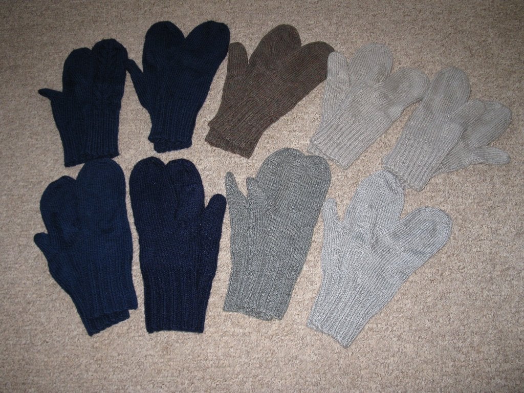 6 Paar gebreide handschoenen, wanten voor volwassenen., Ophalen of Verzenden, Nieuw, Handschoenen