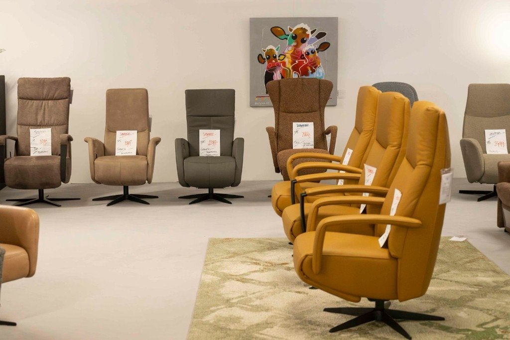 Relaxfauteuils & Sta-op fauteuils met kortingen Tot 60%, Ophalen of Verzenden, Nieuw, Leer, Minder dan 50 cm