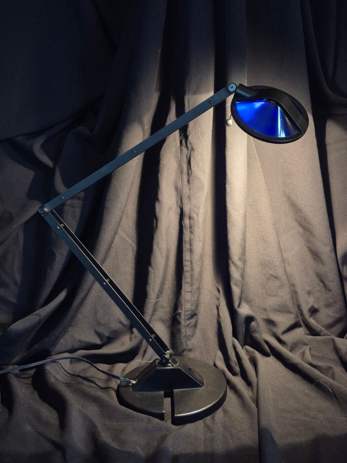 Bureaulamp of tafellamp vintage ikea blauw zwart memphis, Ophalen, Bureaulamp, Gebruikt, Vintage