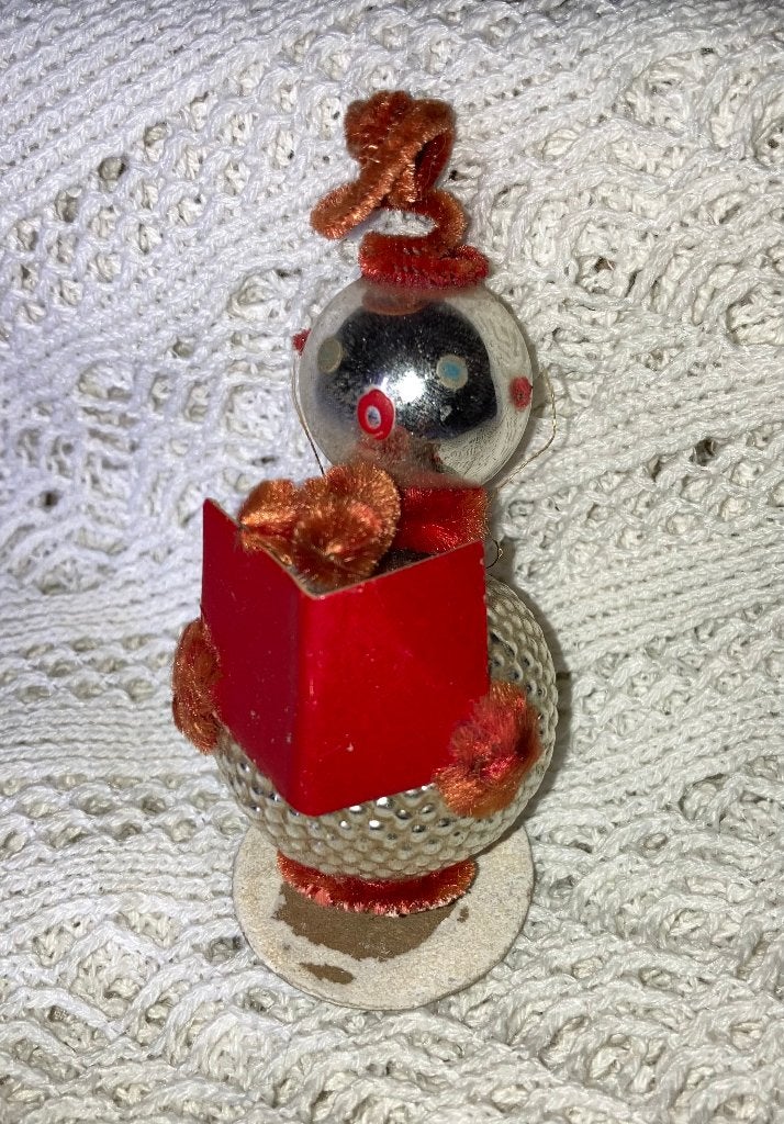 Oude kerstbal ornament; gablonzer, Ophalen of Verzenden