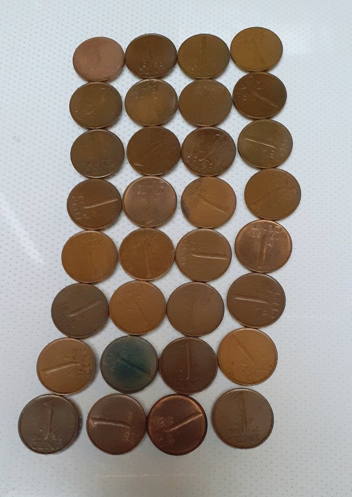 juliana complete serie 1 cent 1948-1980, Postzegels en Munten, Ophalen of Verzenden, Koningin Wilhelmina, 1 cent, Setje