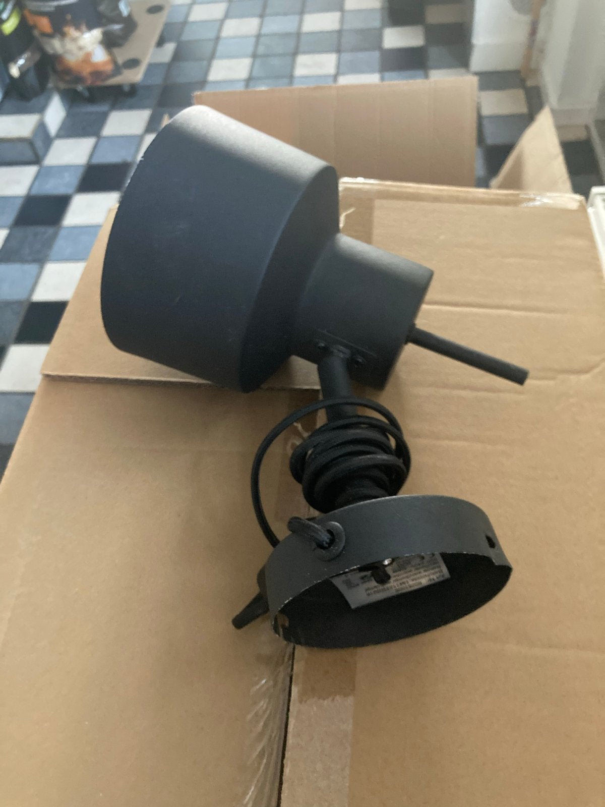 2x Zwarte Industriële Spotlamp, Overige merken, Gebruikt, Zwart, Industrieel