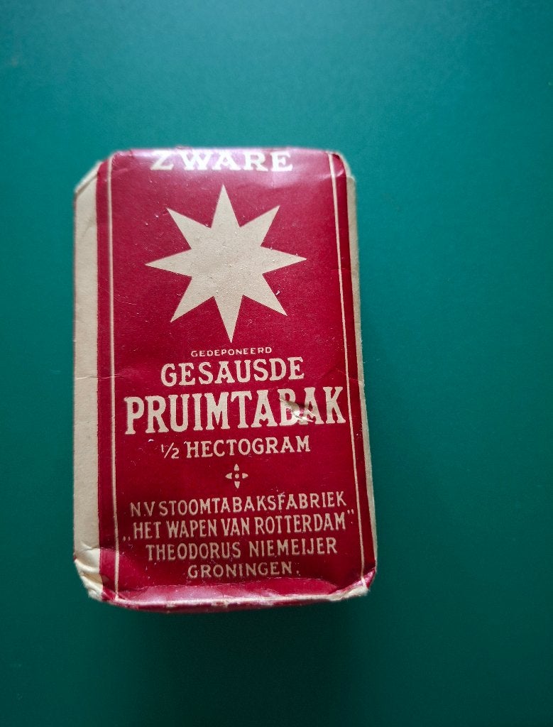 Oud pakje gesausde pruimtabak Niemeijer Groningen, Ophalen of Verzenden, Gebruikt, Verpakking