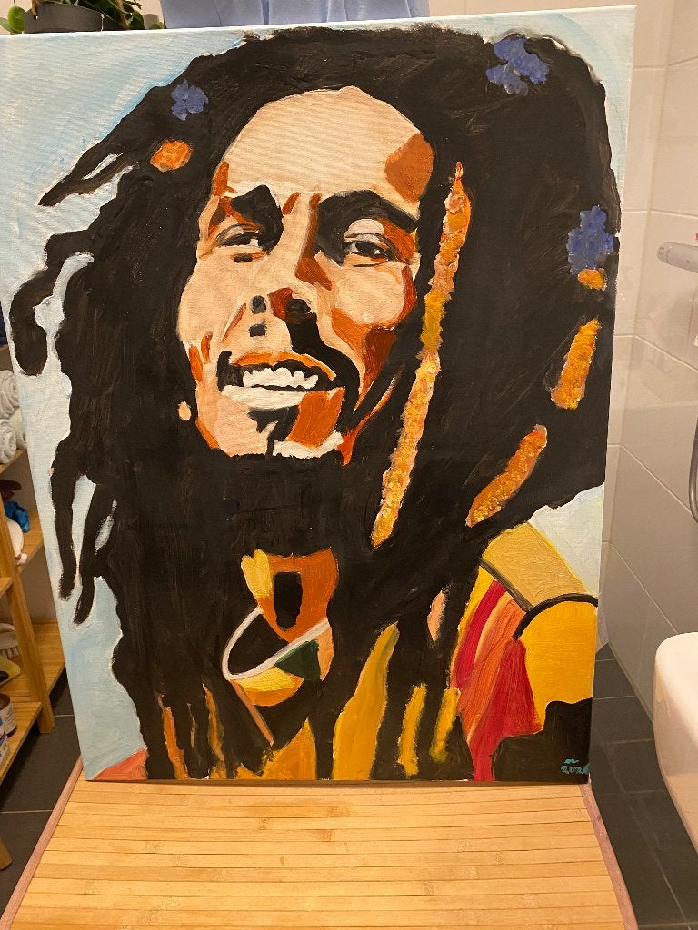 Schilderij, Acrylverf, Ophalen of Verzenden, Gesigneerd, Portret