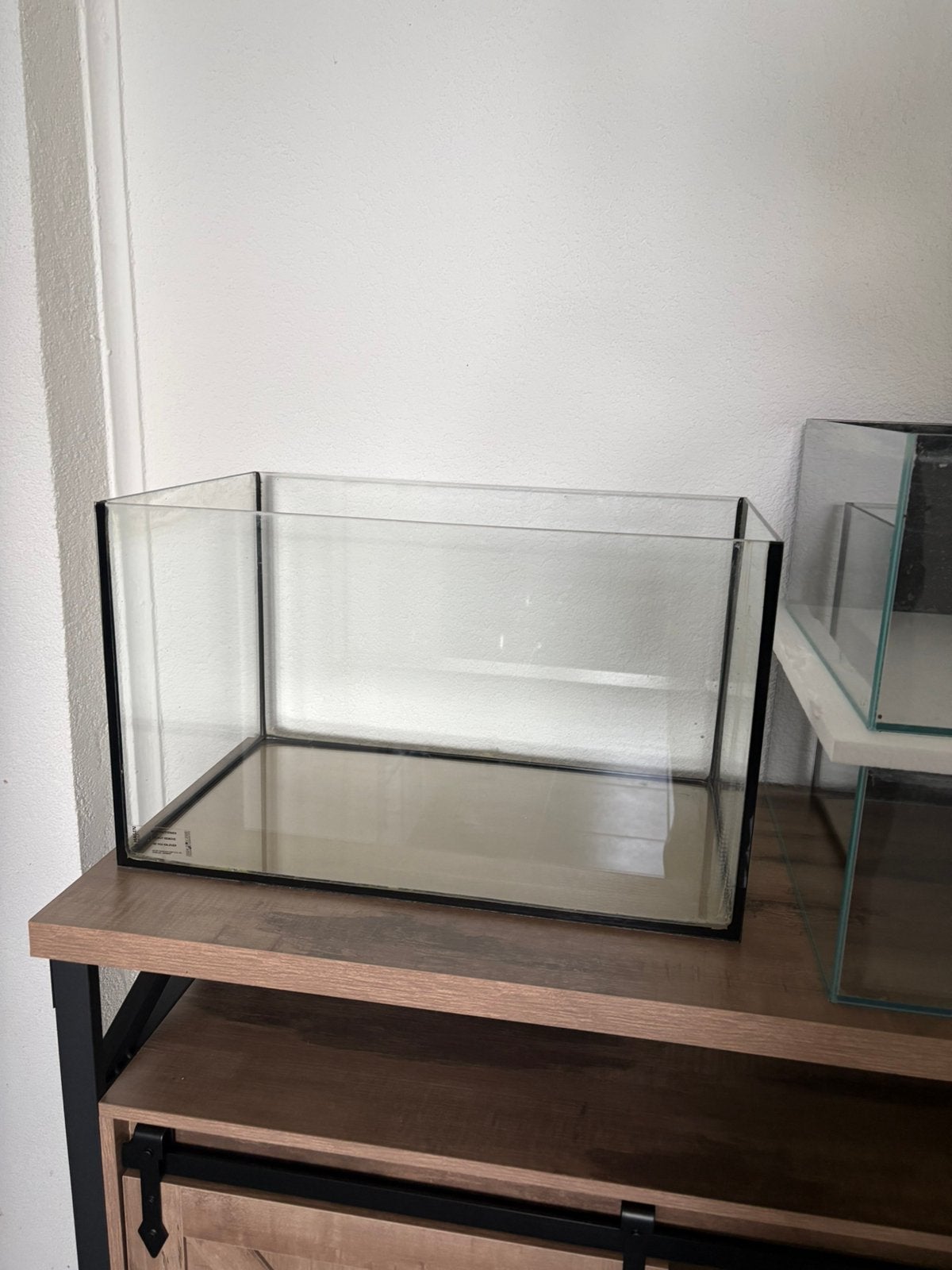2 Aquariums 50x30x30, Ophalen, Zo goed als nieuw, Leeg aquarium