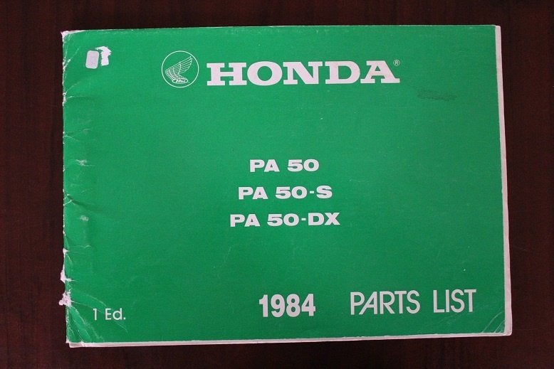Honda PA50 S DX Camino 1984 moped parts list, Ophalen of Verzenden, Gebruikt