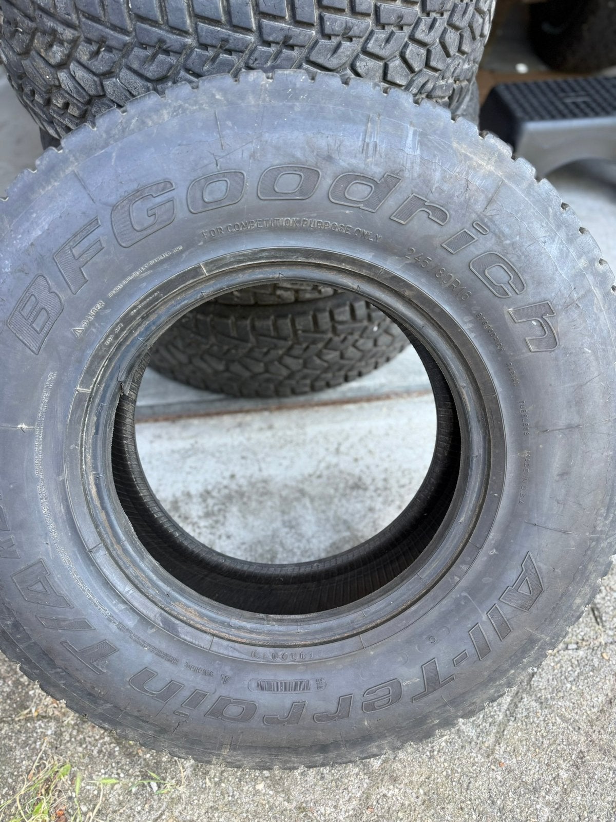 4x BFGoodrich All-Terrain T/A – 245/80 R16 – Zonder DOT, Auto diversen, Ophalen, Gebruikt