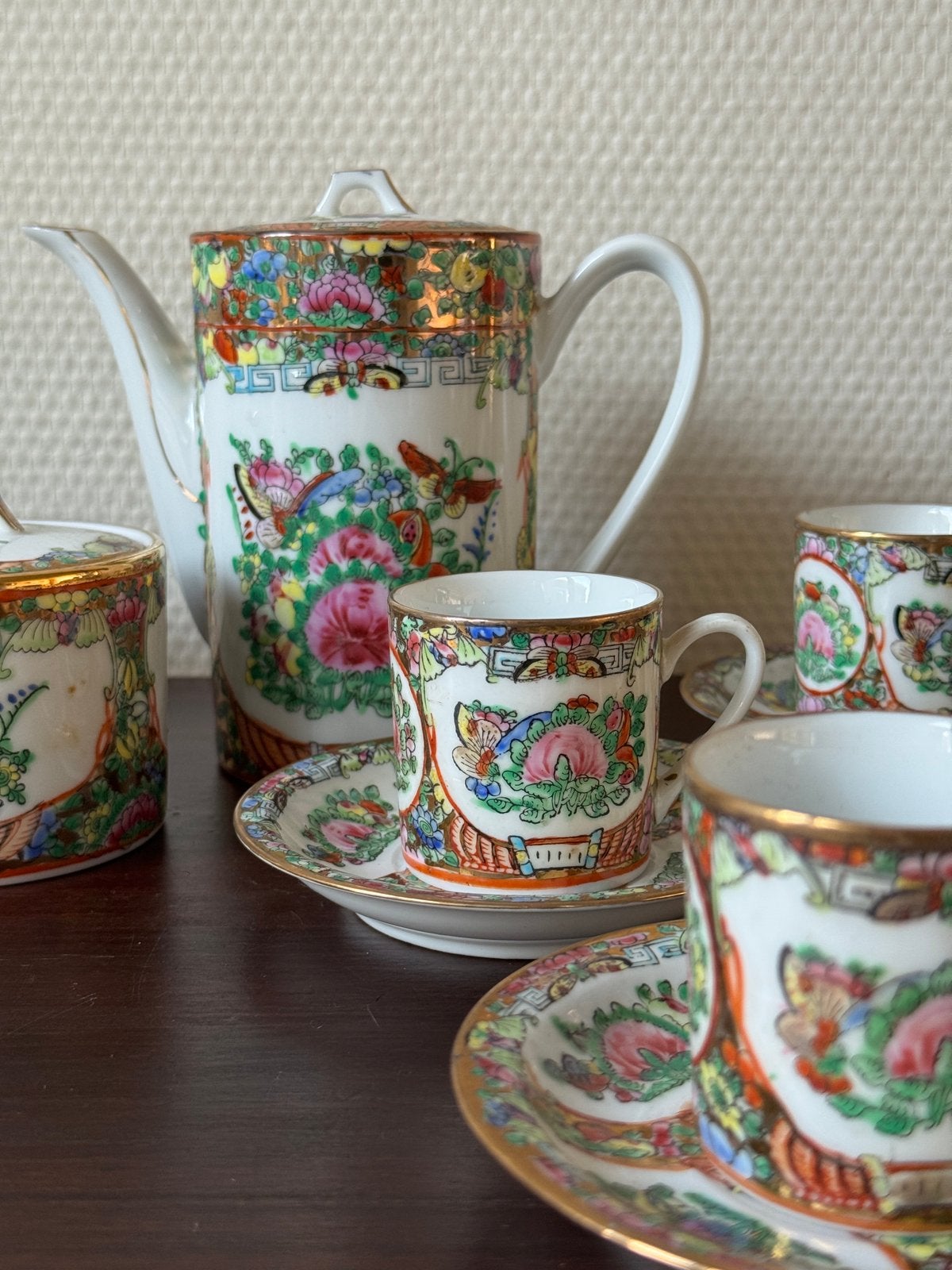Vintage Compleet Chinees Mokka Koffie Servies, Espresso, Ophalen of Verzenden