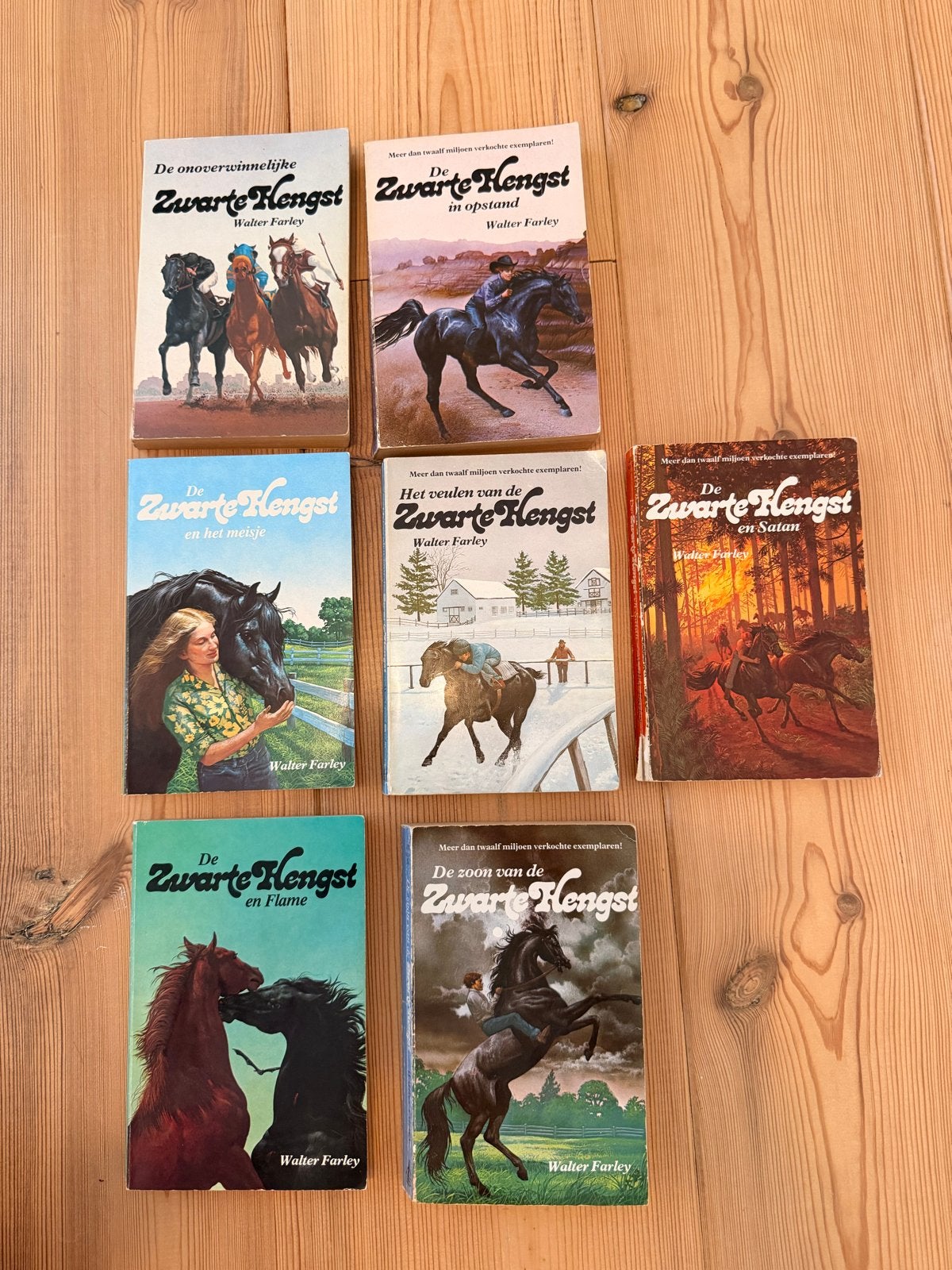 De Zwarte Hengst boekenreeks - Walter Farley (7 boeken), Boeken, Ophalen of Verzenden, Gelezen, Fictie algemeen