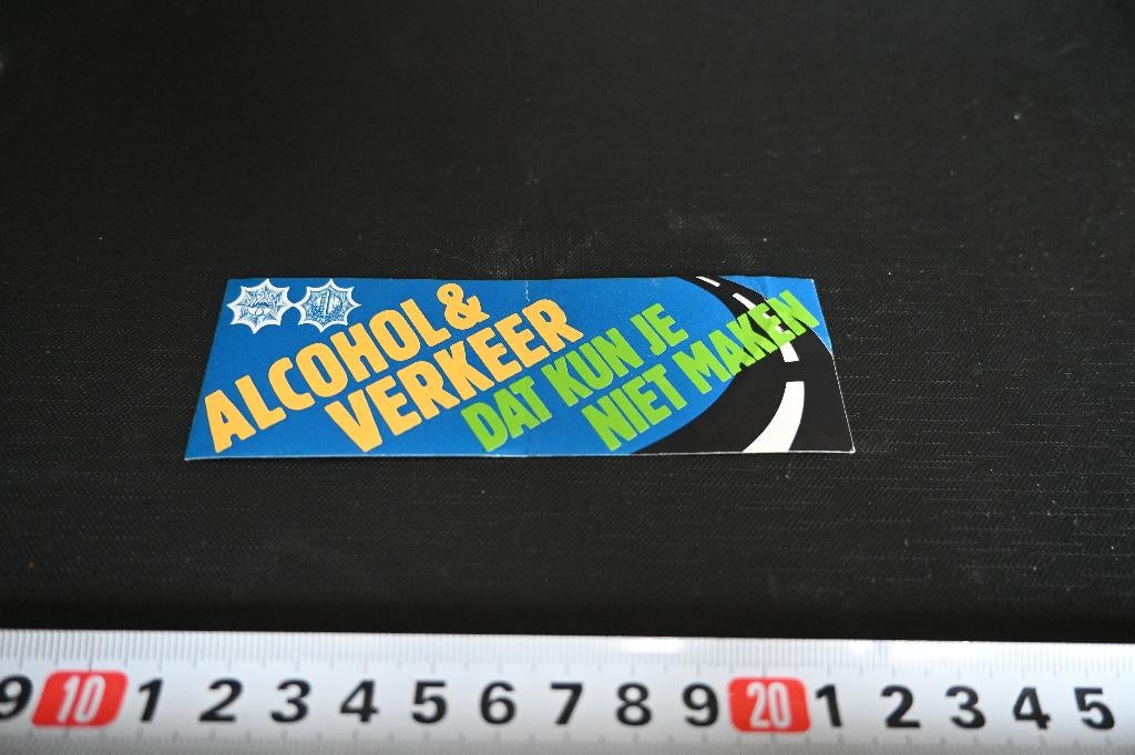 sticker Rijkspolitie Gemeentepolitie Alcohol & Verkeer, Verzamelen, Ophalen, Zo goed als nieuw