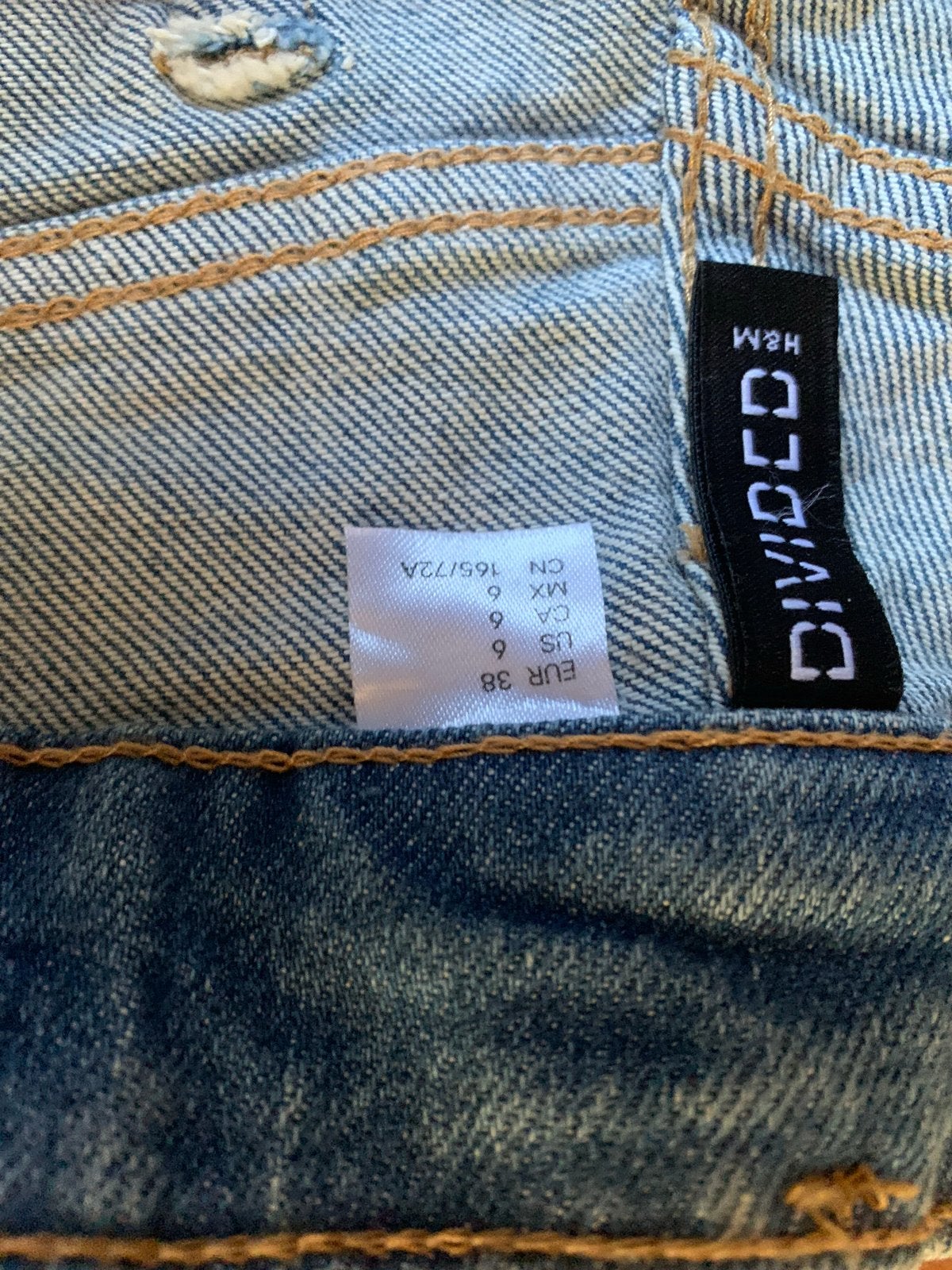 H&M Divided spijkerbroekje maat 38, Maat 38/40 (M), Kort, Blauw, Nieuw