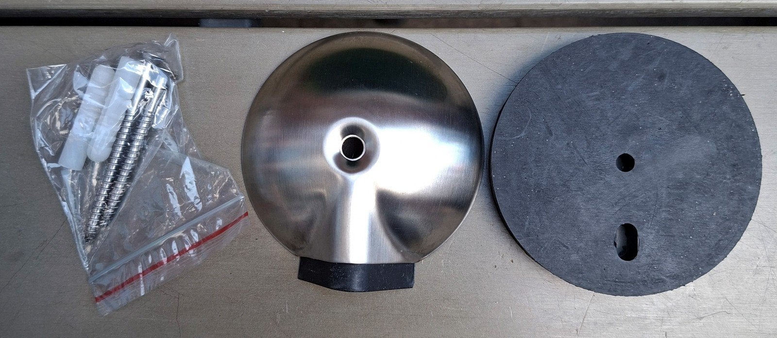 Oxloc Vloerdeurstopper RVS met rubberen stootrand en voetpla, Binnen, Nieuw, Ophalen of Verzenden, Zilver