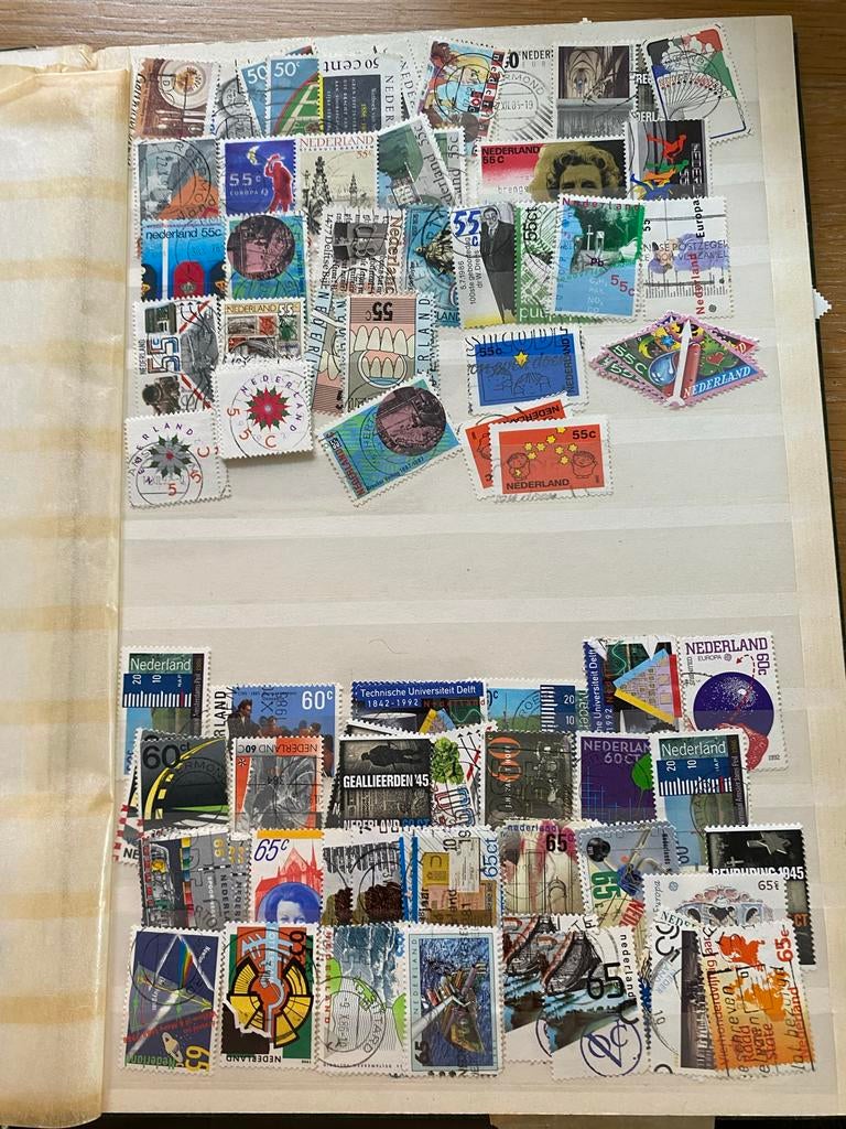 Album met diverse Nederlandse postzegels, Ophalen of Verzenden, Na 1940, Gestempeld