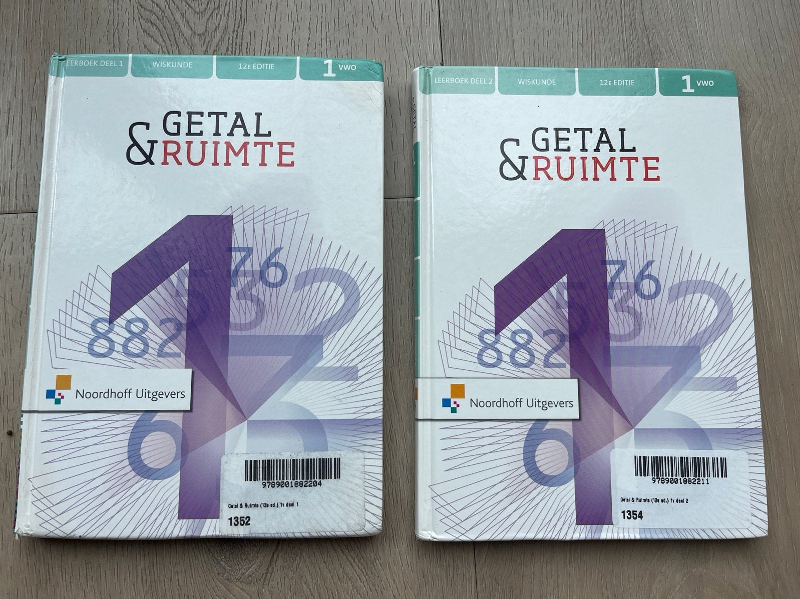 Getal & Ruimte Wiskunde 1 VWO Leerboek Deel 1 & 2, Ophalen of Verzenden, Gelezen, VWO, Wiskunde A