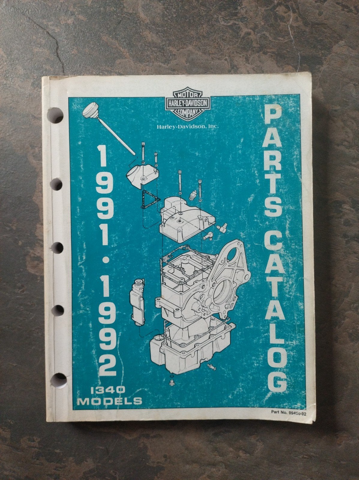 Harley Davidson Onderdelencatalogus 1991-1992 1340 modellen, Motoren, Ophalen of Verzenden, Gebruikt