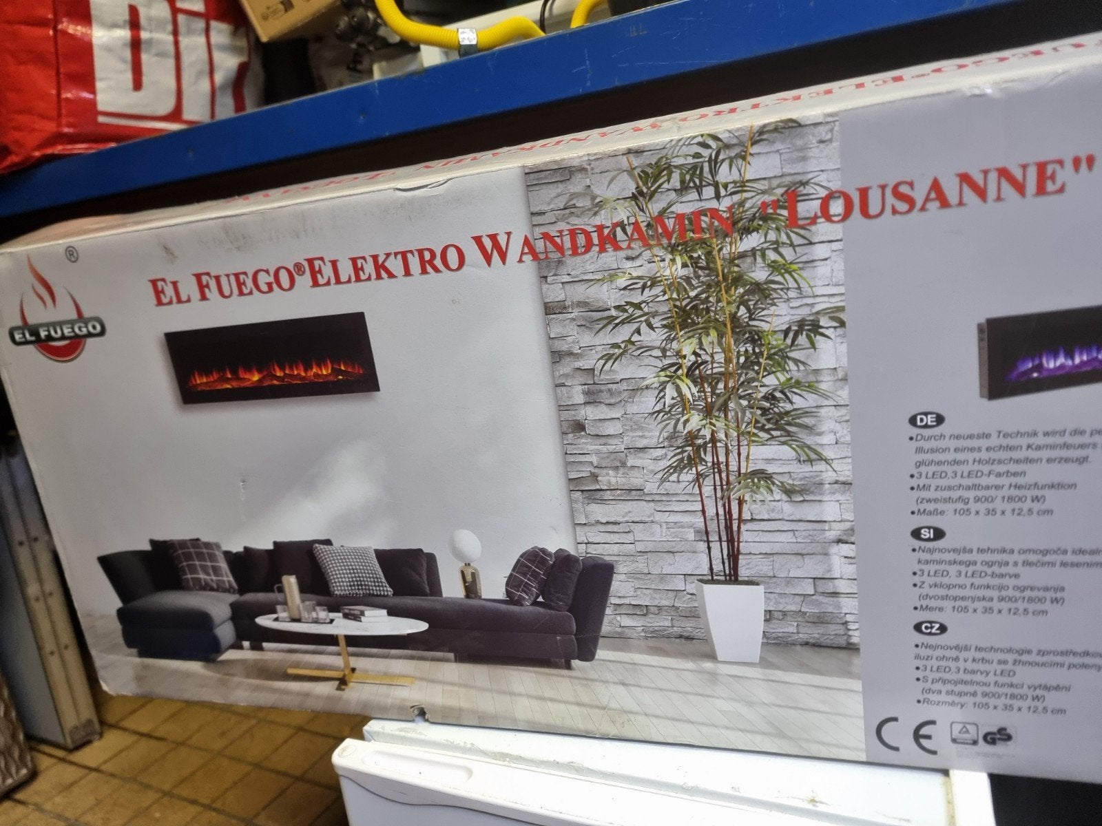 EL FUEGO Elektro Wandkamin "LAUSANNE" - Elektrische haard, Ophalen