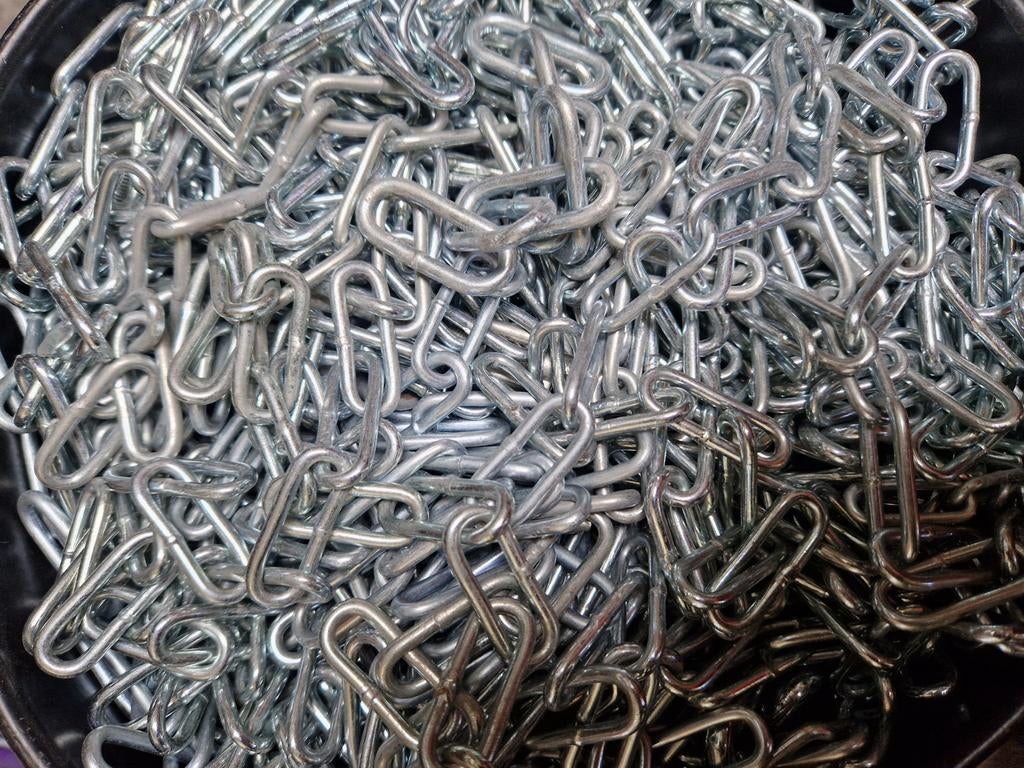 Ketting 100kg gegalvaniseerd dikte 4 en 5mm 100kg, Ophalen, Zo goed als nieuw, 250 mm of meer, Overige typen