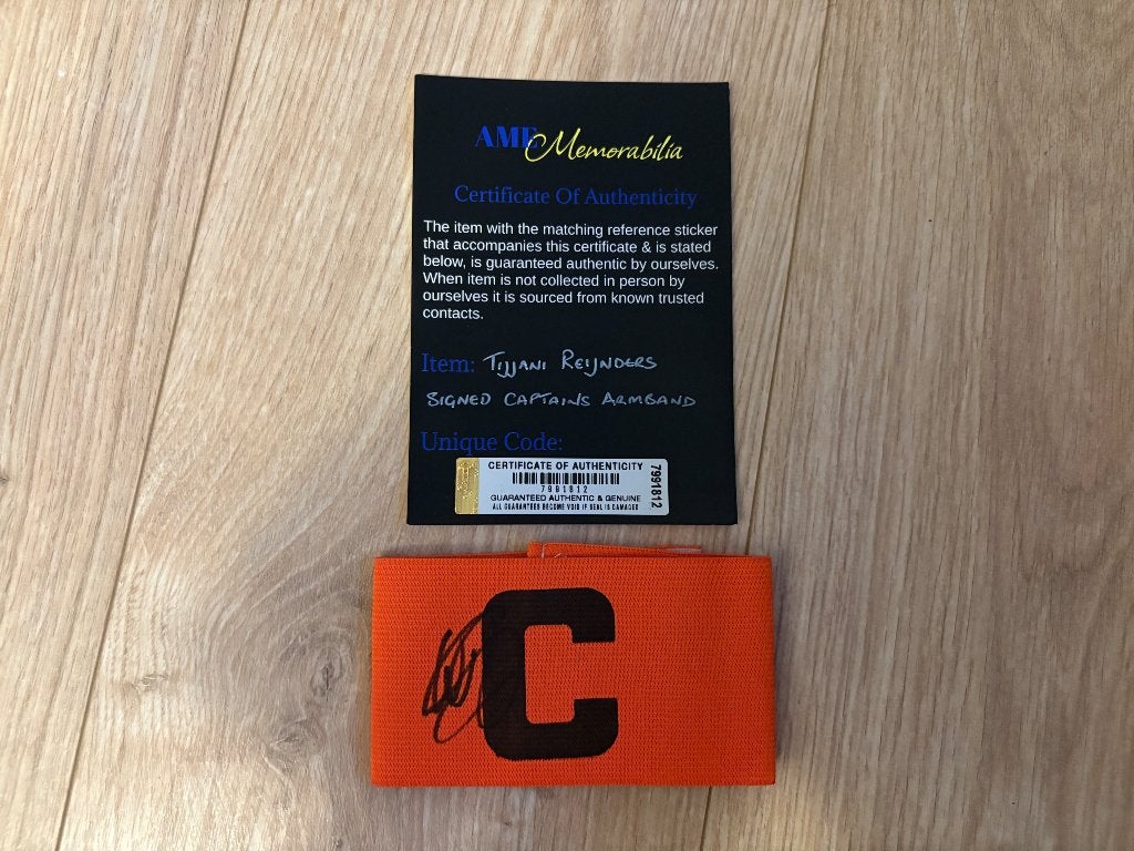 Gesigneerde aanvoerdersband Tijjani Reijnders + COA, Ophalen of Verzenden, Zo goed als nieuw, Buitenlandse clubs, Overige typen