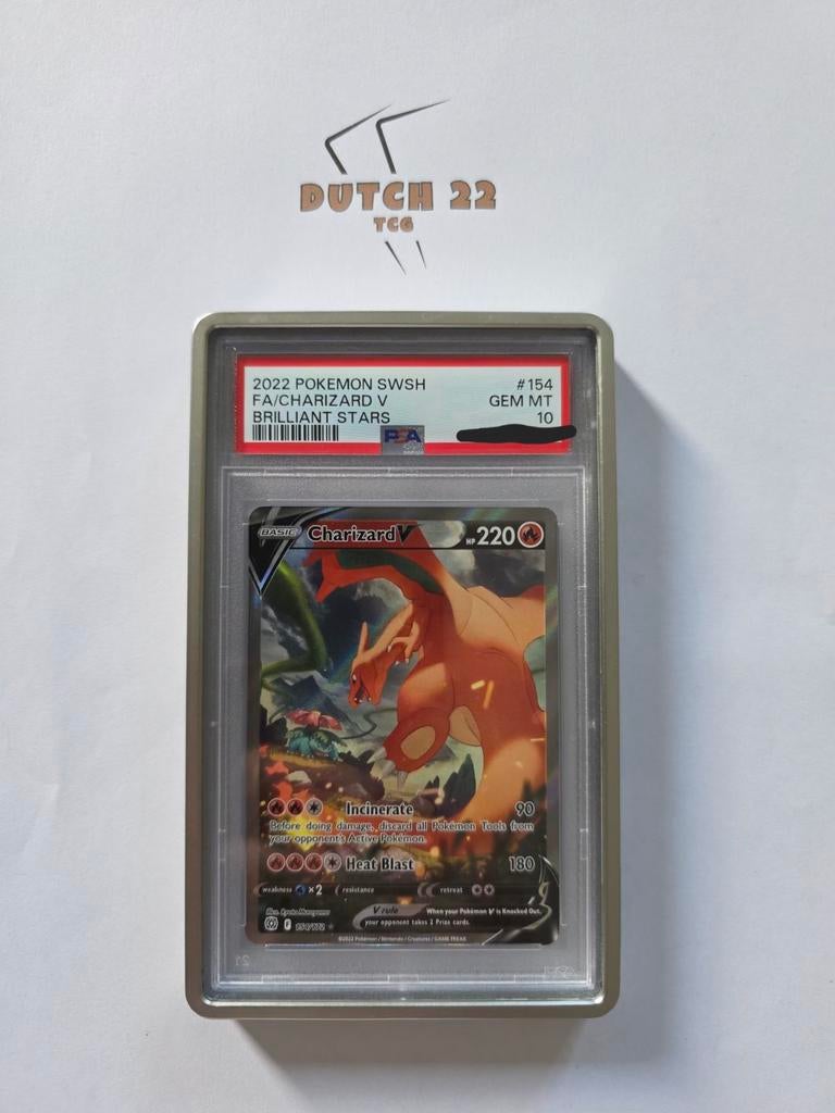 Charizard V Brilliant Stars PSA10 #154 Pokemon, Ophalen of Verzenden, Nieuw, Losse kaart, Foil