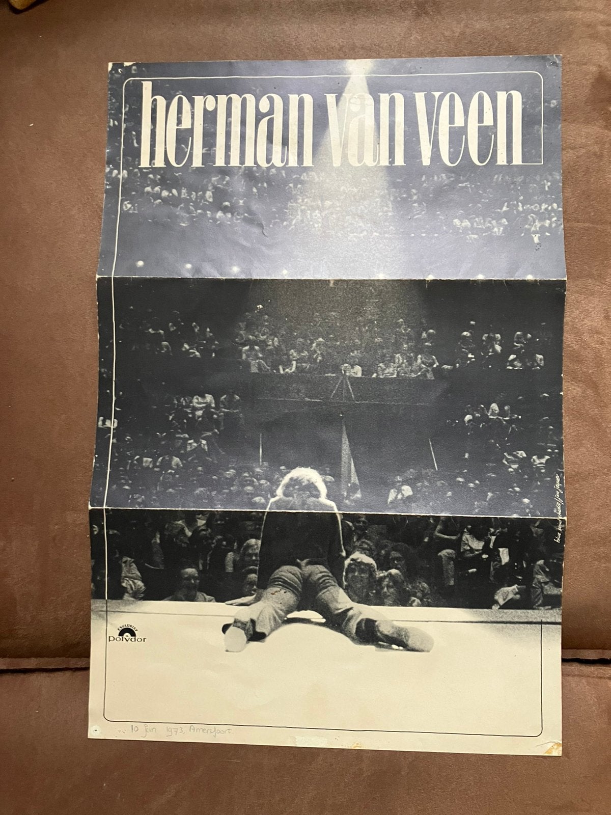 Poster Herman van Veen 1973, Verzamelen, Ophalen of Verzenden, A1 t/m A3, Muziek