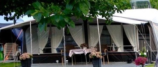 9 Gordijnen voor Ventura voortent, Caravans en Kamperen, Ophalen, Gebruikt