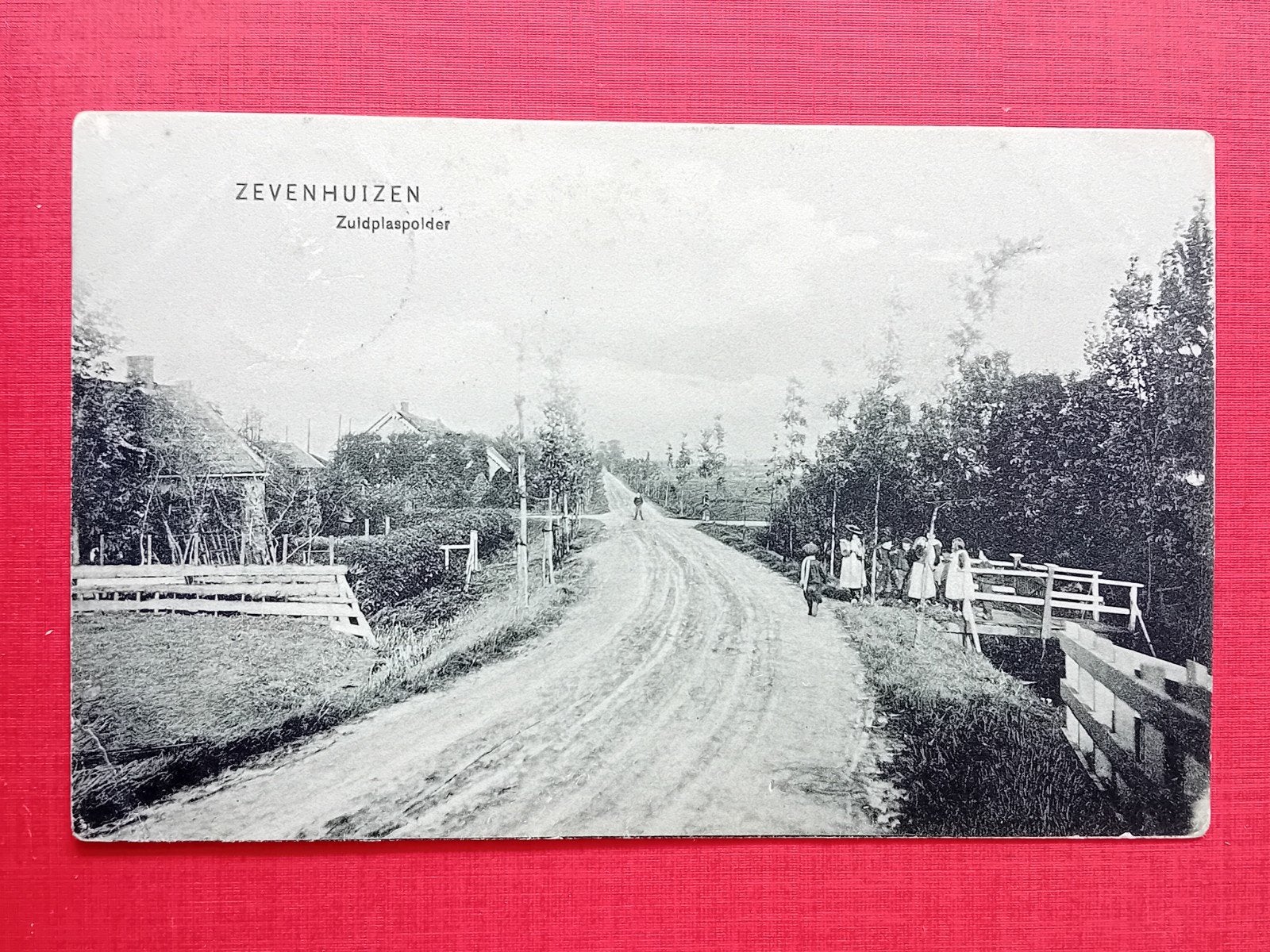 Oude Ansichtkaart Zevenhuizen Zuidplaspolder 1908, Verzamelen, Ansichtkaarten | Nederland, Ophalen of Verzenden, Voor 1920, Gelopen