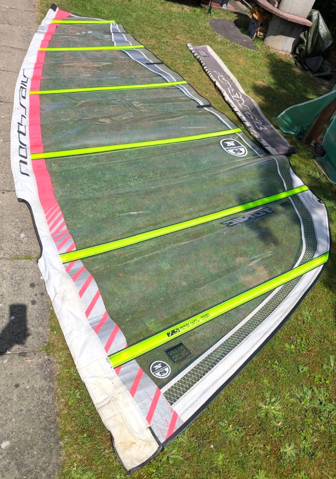 Windsurfzeil surf zeil North Sails 7.5 incl. draagtas, Ophalen, Gebruikt, Zeil
