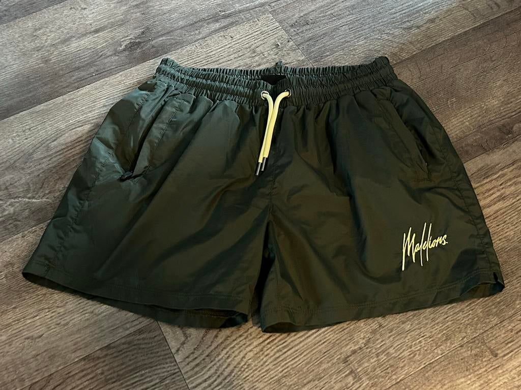 Malelions heren zwembroek khaki, maat L, Ophalen of Verzenden, Groen