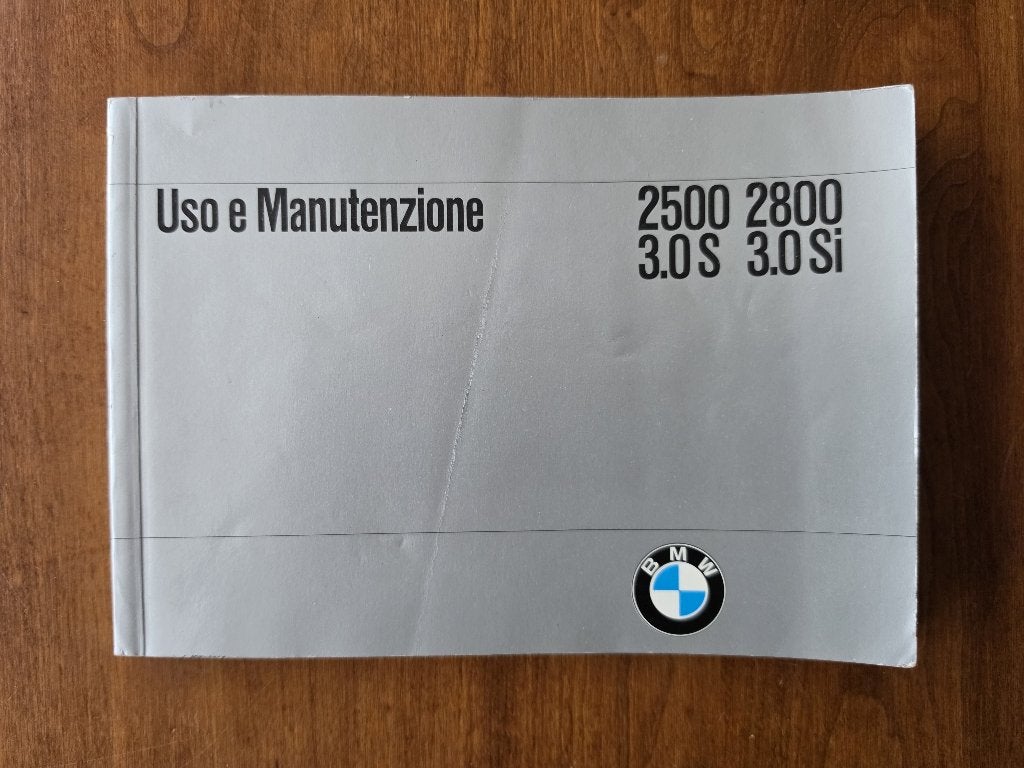 BMW 2500 2800 3.0S 3.0Si Use e Manutenzione handboek, Ophalen of Verzenden, Zo goed als nieuw, BMW, BMW