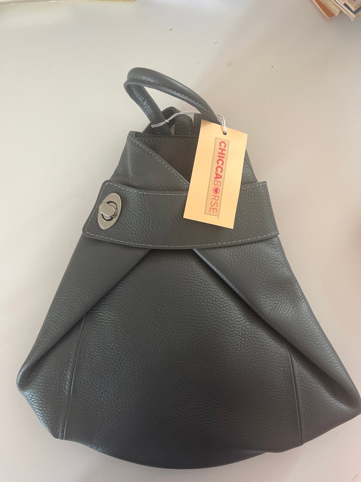 Chiccaborsa Leren Rugzak - Nieuw met label, Sieraden, Tassen en Uiterlijk, Tassen | Rugtassen, Overige merken, Minder dan 30 cm