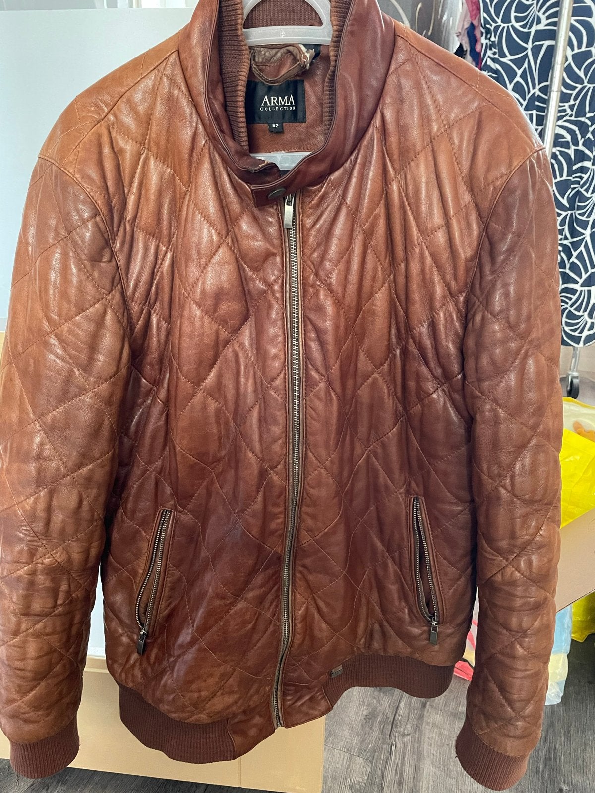 ARMA Collection Leren Jas - Bruin, Maat 52 (L), Kleding | Heren, Ophalen of Verzenden, Gedragen, Maat 52/54 (L), Bruin