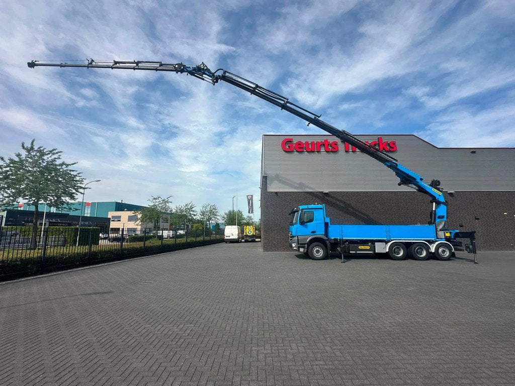 Mercedes-Benz Arocs 3251 8X4 TRIDEM + PALFINGER PK 53002+JIB, Auto's, Vrachtwagens, Automaat, Euro 6, 510 pk, Blauw