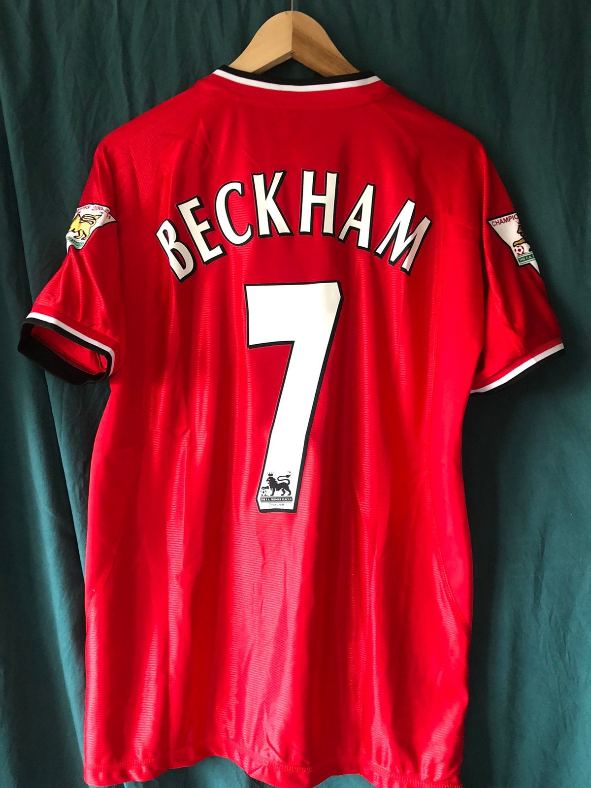 Beckham Manchester United retro voetbalshirt maat M, Verzamelen, Ophalen of Verzenden, Zo goed als nieuw, Buitenlandse clubs, Shirt