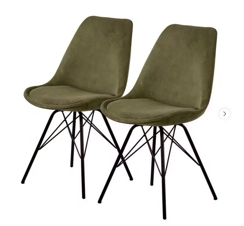 Eetkamer stoel Bonito I Olijfgroen (4 stuks), Ophalen, Overige kleuren, Vier, Stof