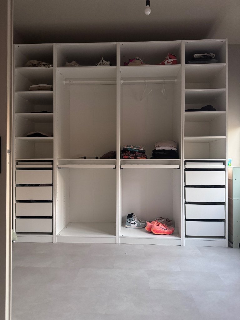 IKEA PAX kledingkast – wit – compleet met lades en planken, Ophalen, Overige materialen, Met lade(s), Gebruikt