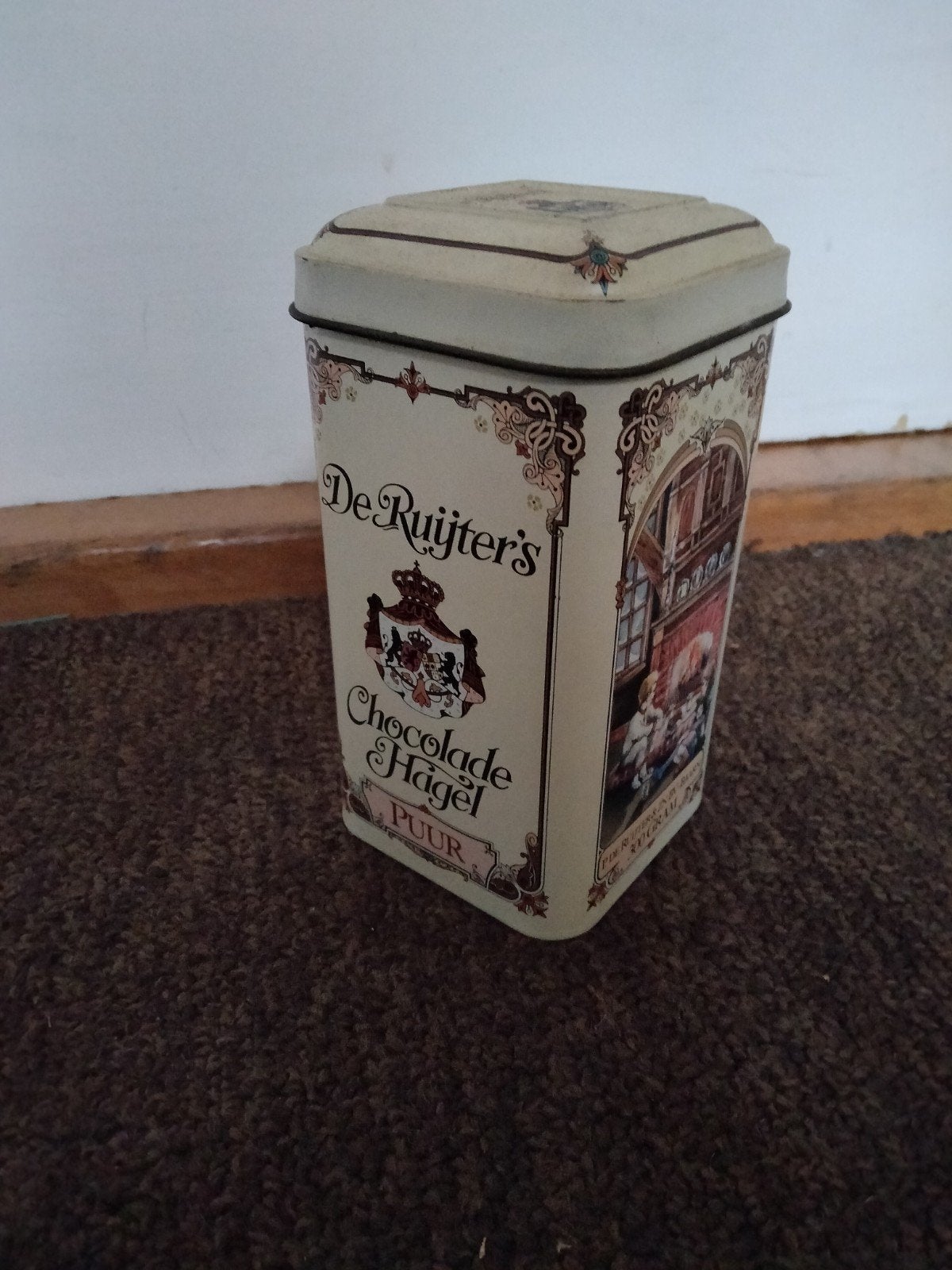 Vintage De Ruijter's Chocolade Hagel Blik - Puur, Verzamelen, Blikken, Ophalen of Verzenden, Gebruikt, Overige, Overige merken