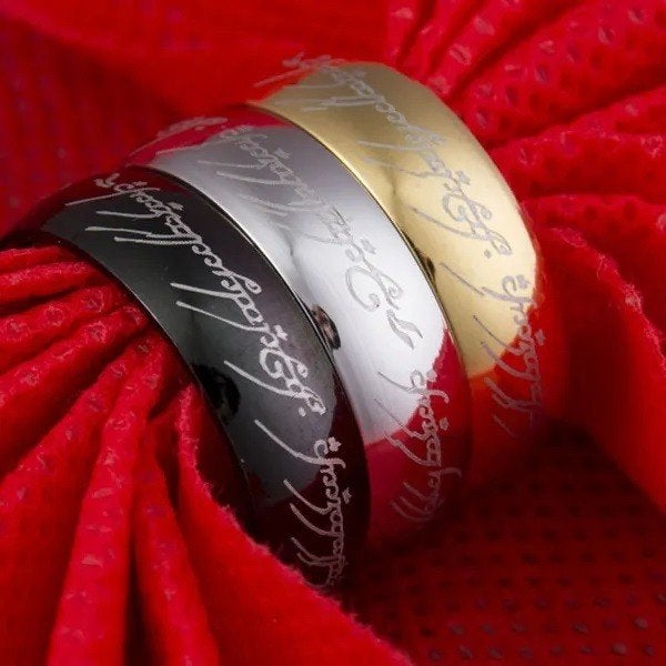 LOTR Ringen Goud, Zilver, Zwart M6, 7, 8, 9, 10,11, 12 of 13, Ophalen of Verzenden, Nieuw, Sieraad
